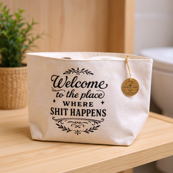 Utensilo für Toilettenpapier – Aufbewahrungskorb WC Ersatzrollen – Körbchen Badezimmer Gäste-WC – in 2 Größen & Motiven**