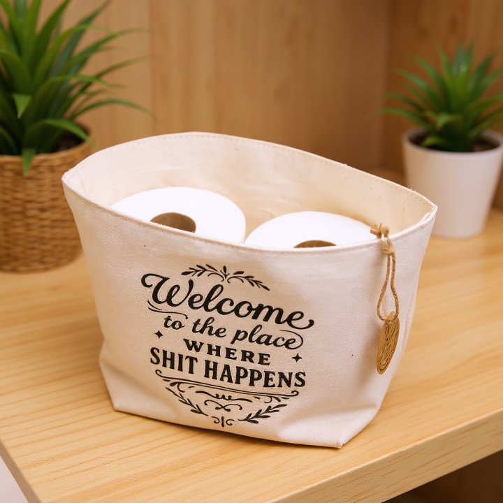 Utensilo für Toilettenpapier – Aufbewahrungskorb WC Ersatzrollen – Körbchen Badezimmer Gäste-WC – in 2 Größen & Motiven**