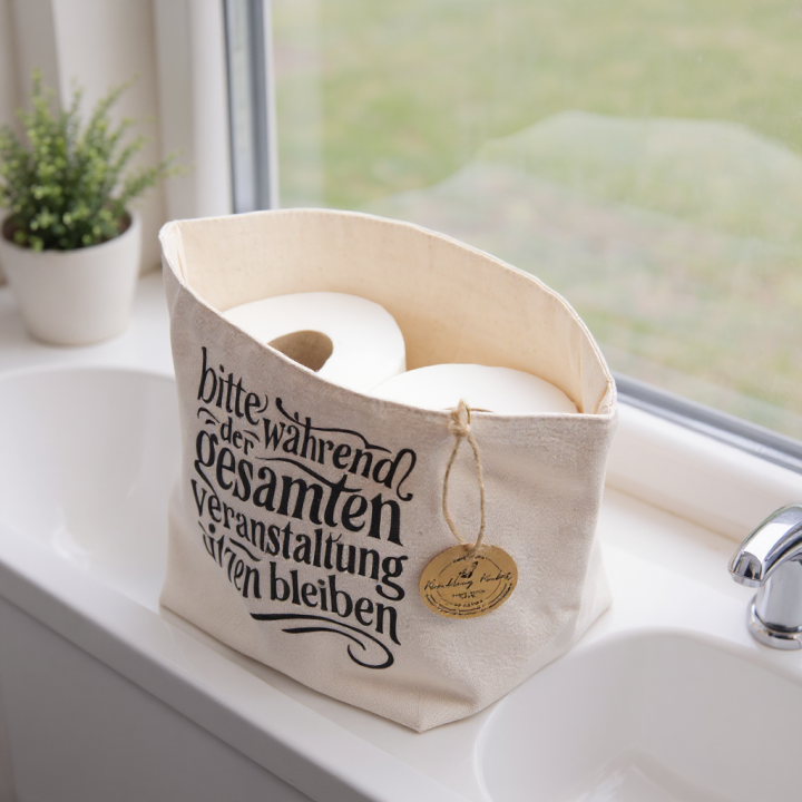 Utensilo für Toilettenpapier – Aufbewahrungskorb WC Ersatzrollen – Körbchen Badezimmer Gäste-WC – in 2 Größen & Motiven**