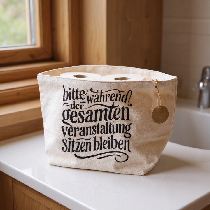 Utensilo für Toilettenpapier – Aufbewahrungskorb WC Ersatzrollen – Körbchen Badezimmer Gäste-WC – in 2 Größen & Motiven**